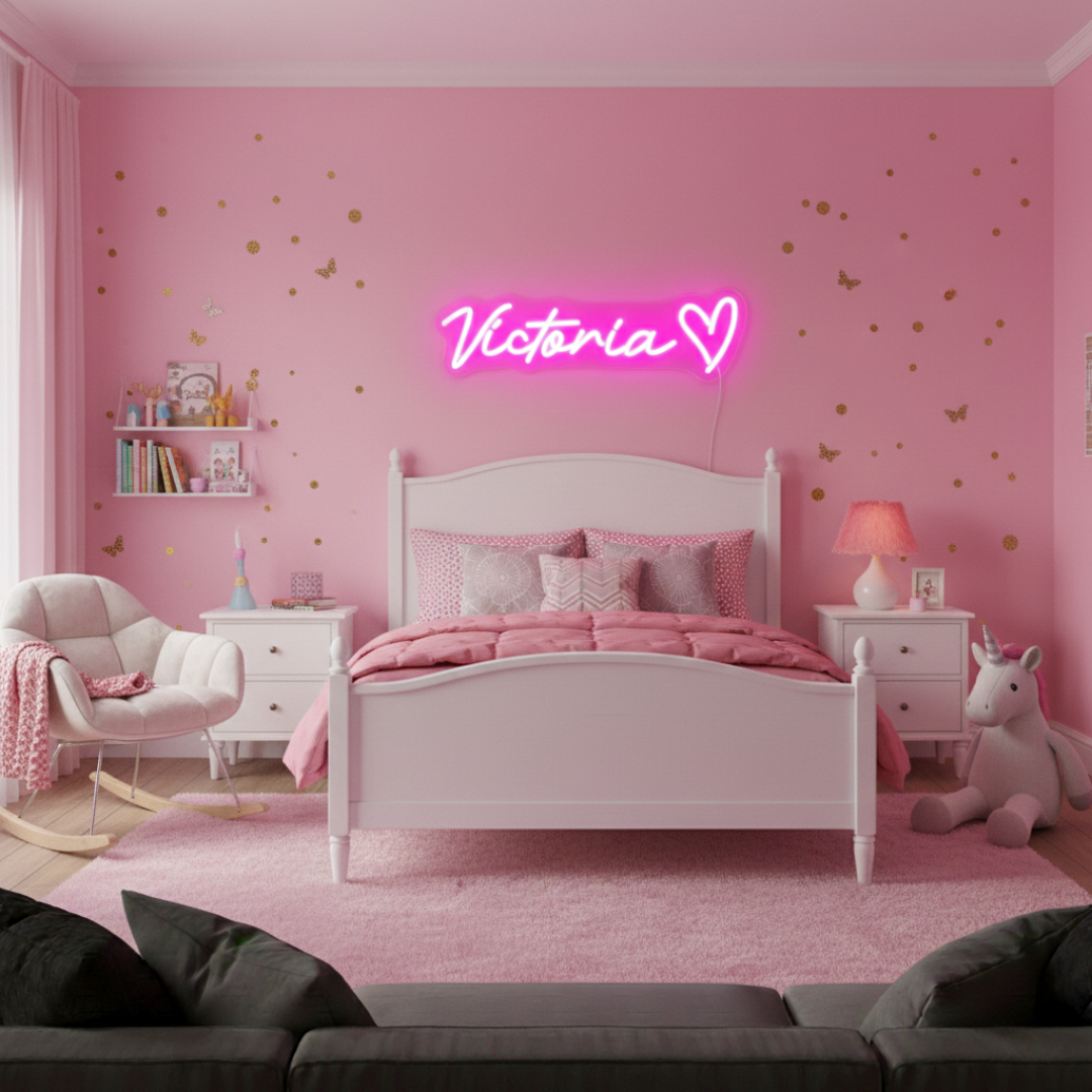 Victoria Name LED Neon Sign by LEDNeons - Decorate Your Personal Space With this Bright Neon Sign.