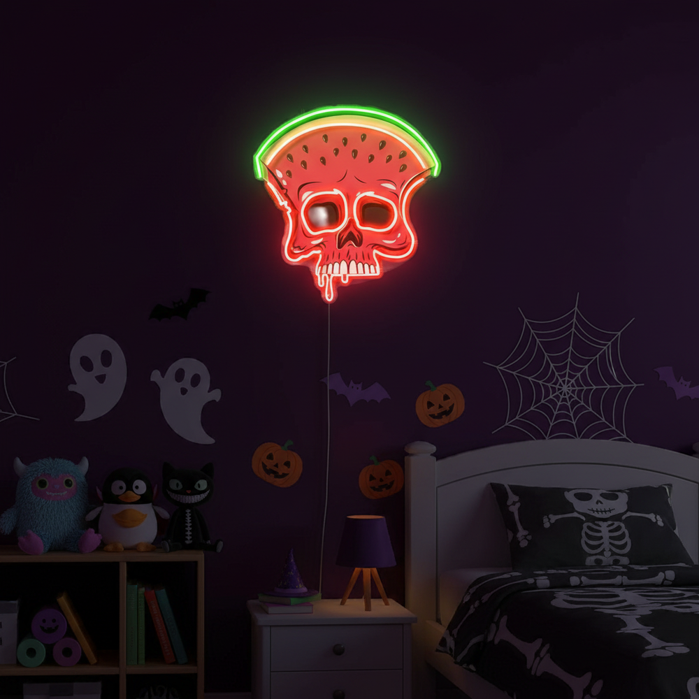 Watermelon Halloween LED Neon Sign by LEDNeons - fun and festive décor for Halloween.