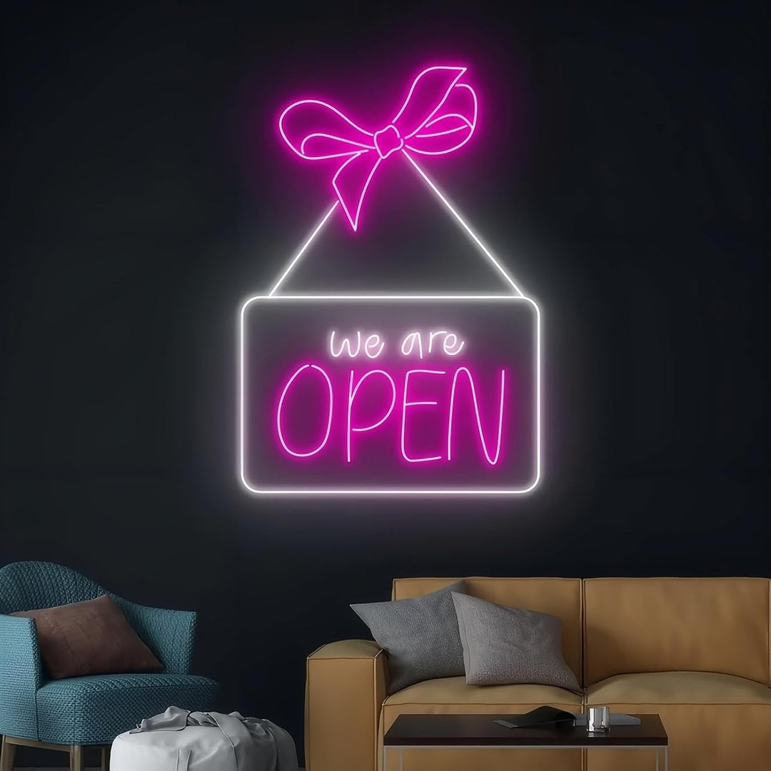 We Are Open” Business Neon Sign by LEDNeons - Bright up your Business with this Stylish neon sign