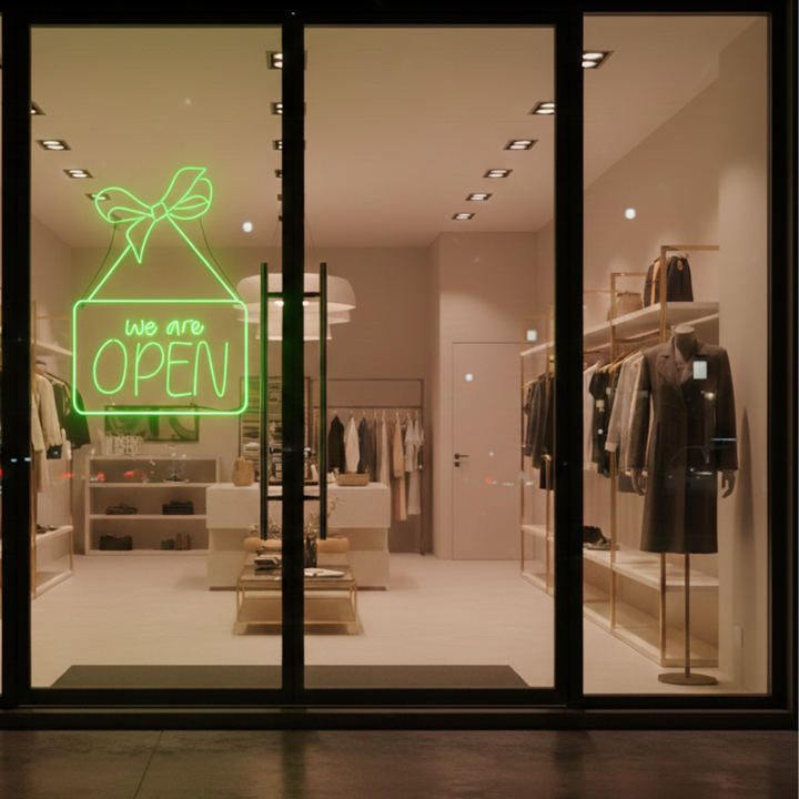 We Are Open” Business Neon Sign by LEDNeons - Bright up your Business with this Stylish neon sign