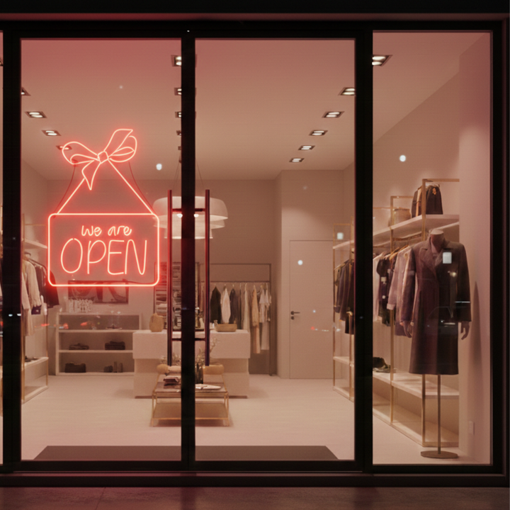 We Are Open” Business Neon Sign by LEDNeons - Bright up your Business with this Stylish neon sign