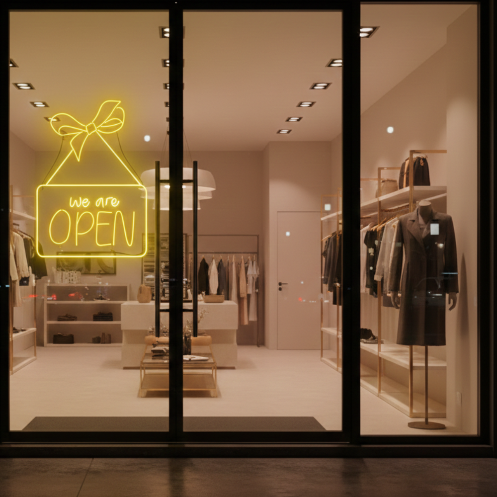 We Are Open” Business Neon Sign by LEDNeons - Bright up your Business with this Stylish neon sign