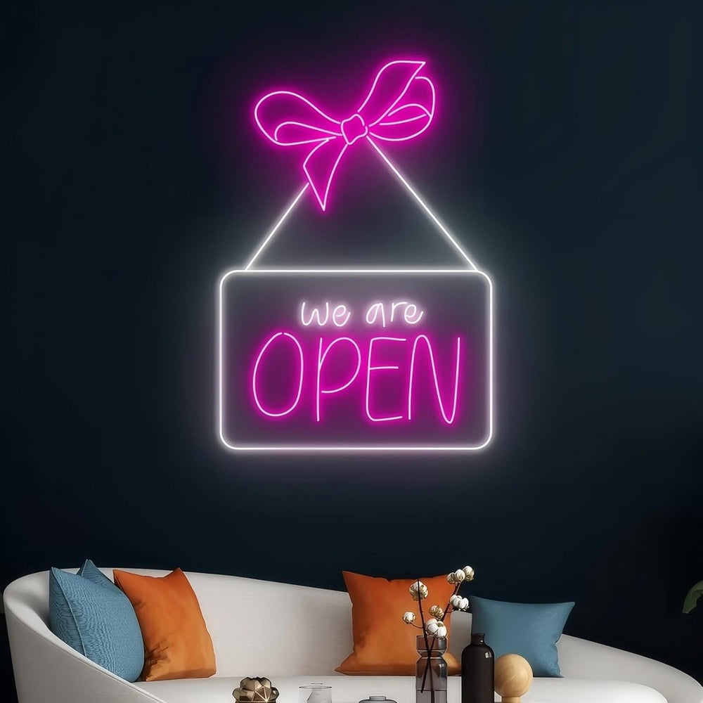 We Are Open” Business Neon Sign by LEDNeons - Bright up your Business with this Stylish neon sign