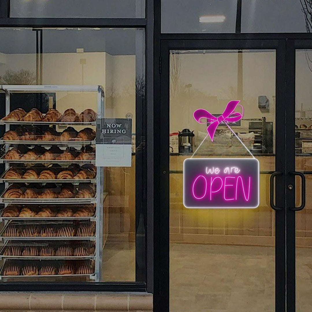 We Are Open” Business Neon Sign by LEDNeons - Bright up your Business with this Stylish neon sign