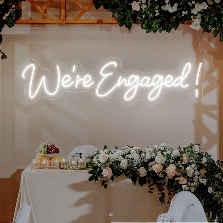 We're Engaged Wedding LED Neon Sign by LEDNeons 