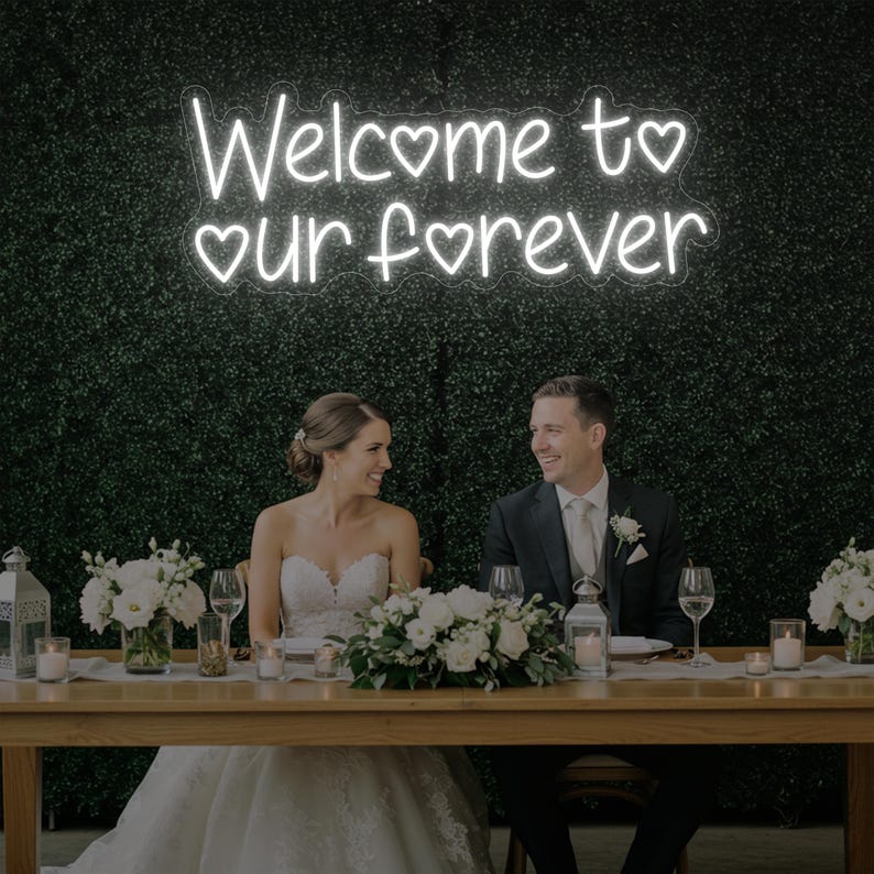 Welcome to our Forever wedding LED Neon sign by LEDNeons -  Cool white