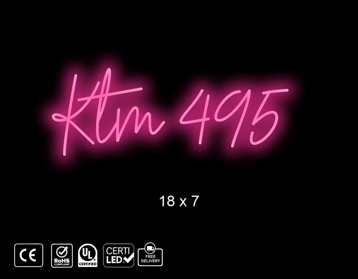 Custom neon sign for Tracy Oakley