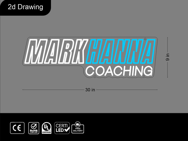 Custom neon sign for mark