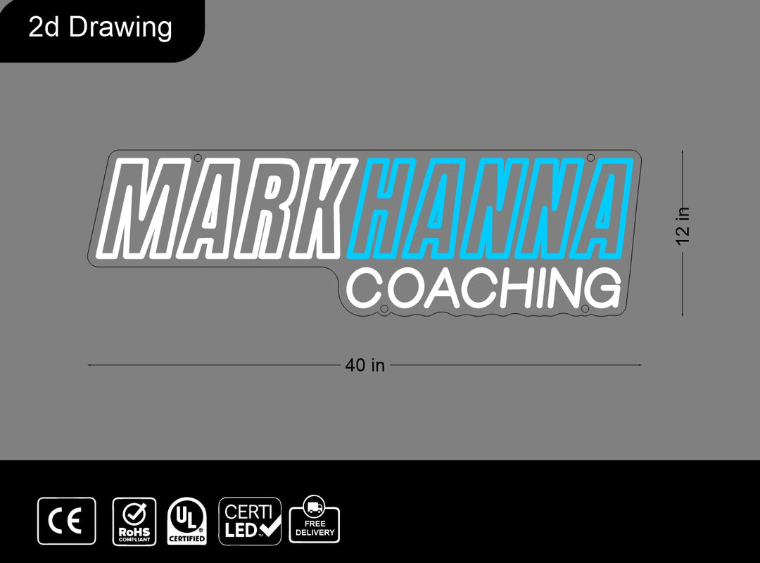 Custom neon sign for mark