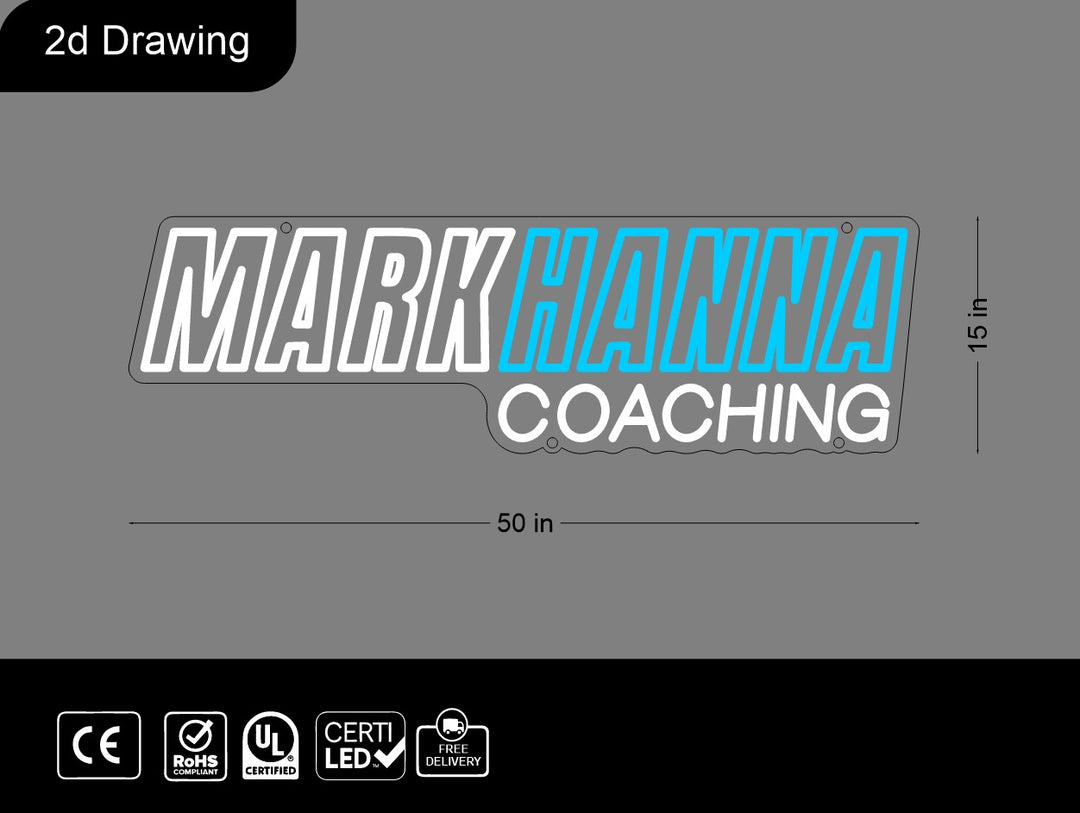 Custom neon sign for mark