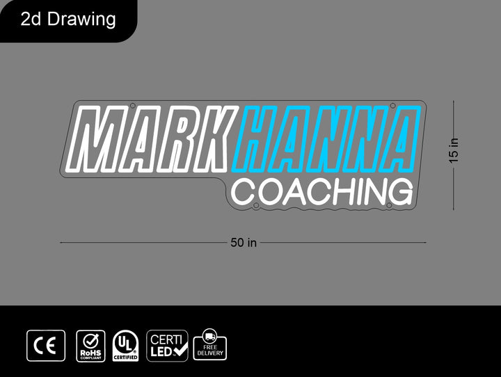 Custom neon sign for mark