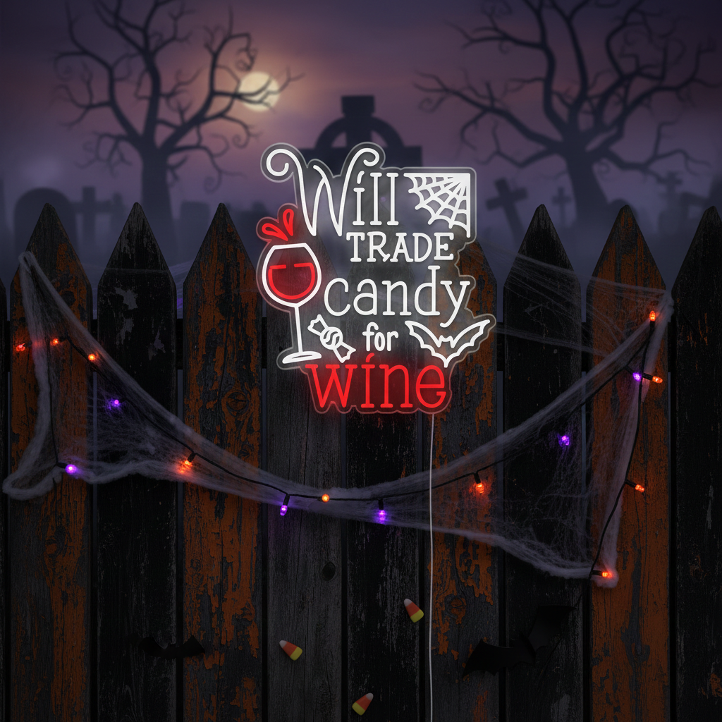 Will Trade Candy Halloween LED Neon Sign by LEDNeons