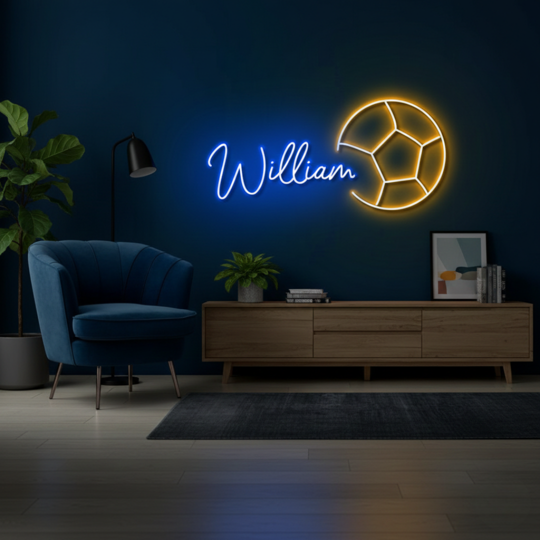 William Name LED Neon Sign by LEDNeons - Decorate your space with this bright Neon Sign.