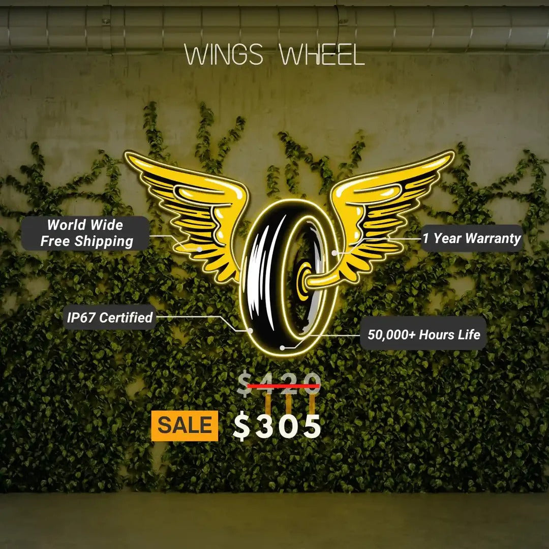 Wing Wheels UV Neon Light by Specifications LEDNeons