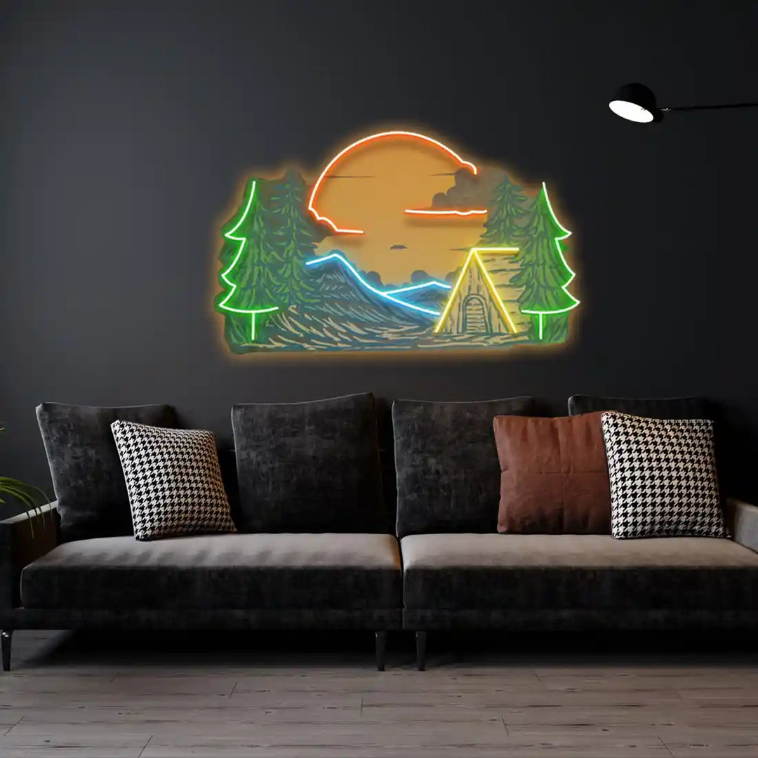 Winter Relaxation UV Art LED Neon Sign  by LedNeons.com - Dark Background