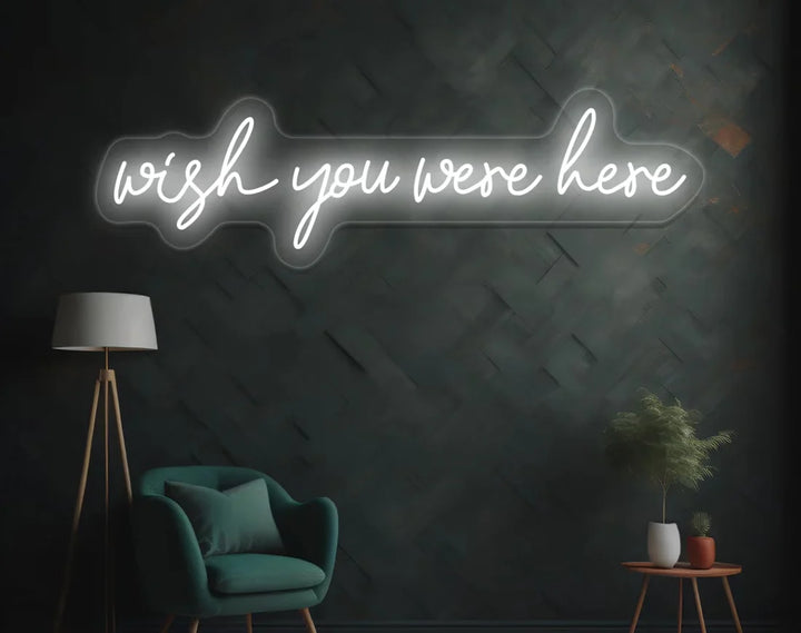 Wish You Were Here Valentine's Day Neon Sign by LEDNeons - perfect for Valentine’s parties, proposals, or date nights.