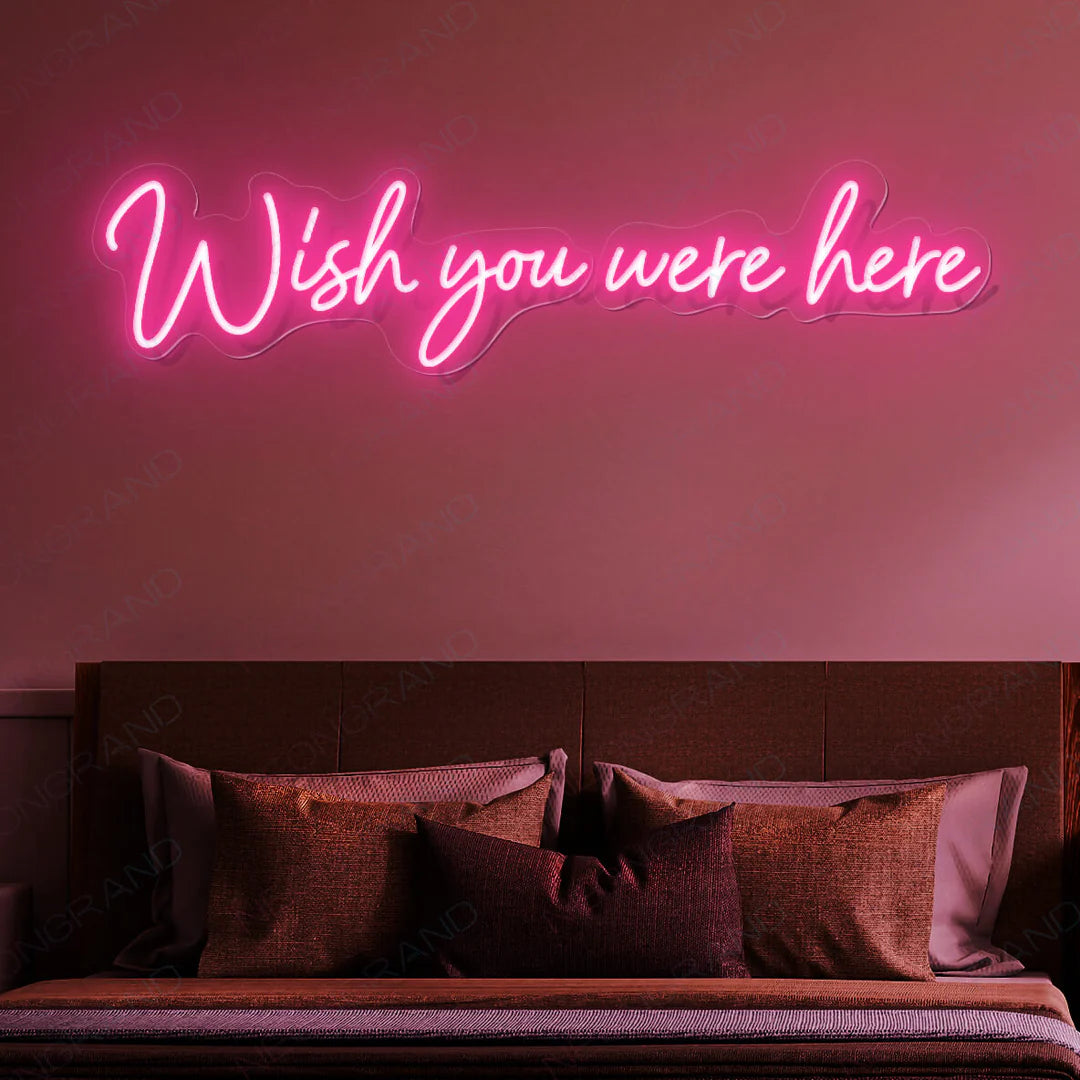 Wish You Were Here Valentine's Day Neon Sign by LEDNeons - perfect for Valentine’s parties, proposals, or date nights.