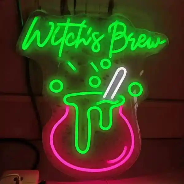 Witch’s Brew Halloween LED Neon Sign by  LEDNeon's  - Transform your space with Halloween LED Neon Sign