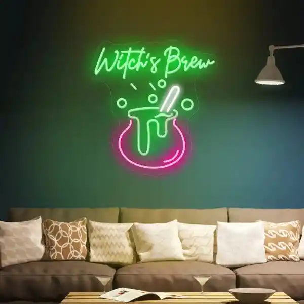 Witch’s Brew Halloween LED Neon Sign by  LEDNeon's  - Transform your space with Halloween LED Neon Sign