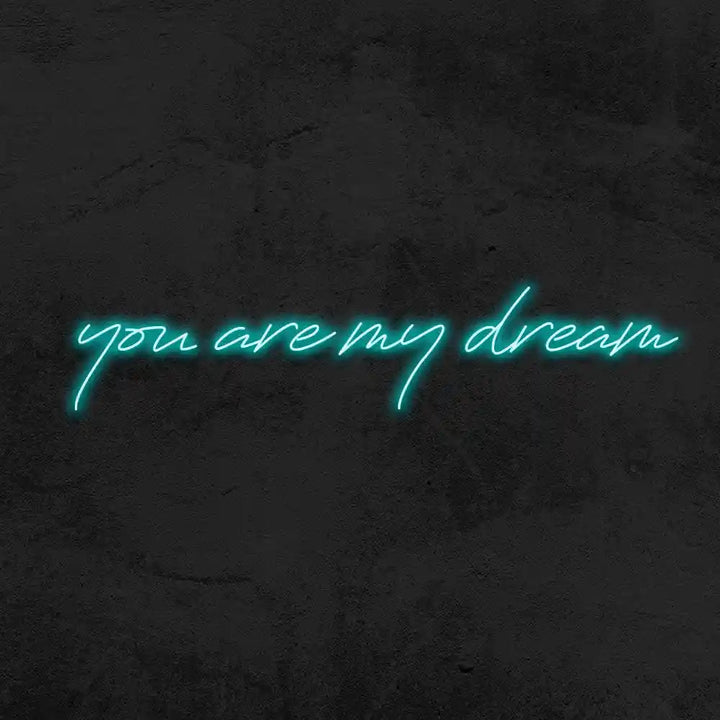 You Are My Dream Wedding LED Neon Sign by LEDNeons - Ice Blue 