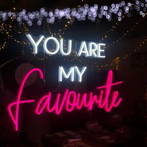  You Are My Favourite Wedding Neon Sign  by LEDNeons - Cool white and Pink 