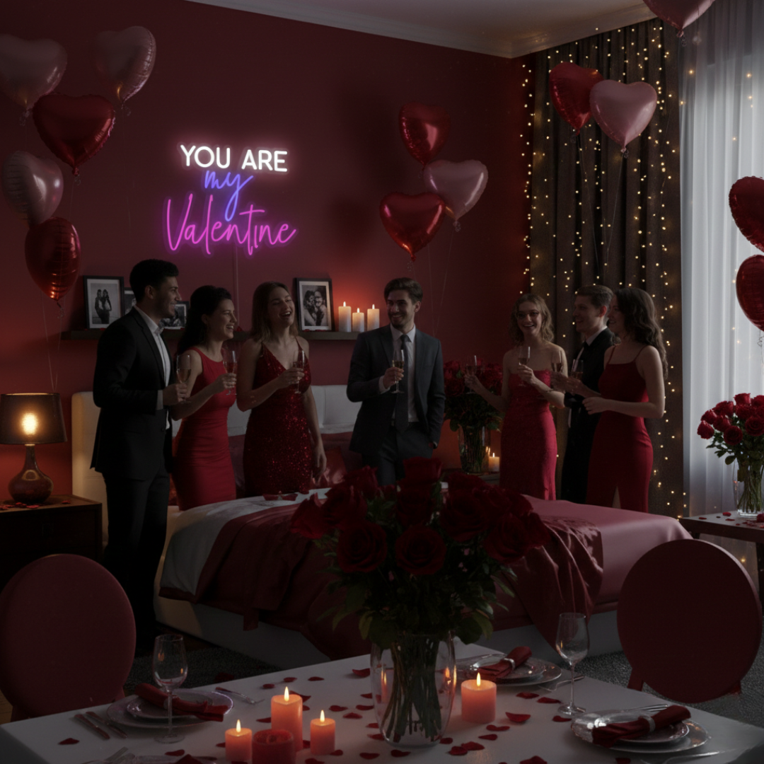 You Are My Valentine LED Neon Sign by LEDNeons - designed to spread love and warmth in any space.