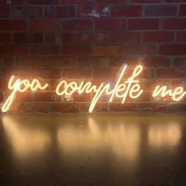 You Complete Me Wedding Neon Sign by LEDNeons - Warm white 