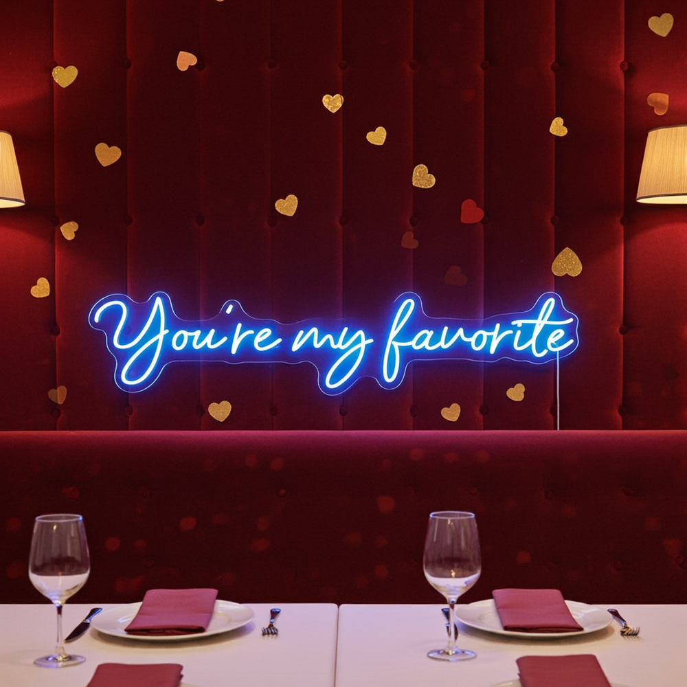 You're My Favorite Valentine's Day LED Neon Sign by LEDNeons - designed for Valentine’s celebration
