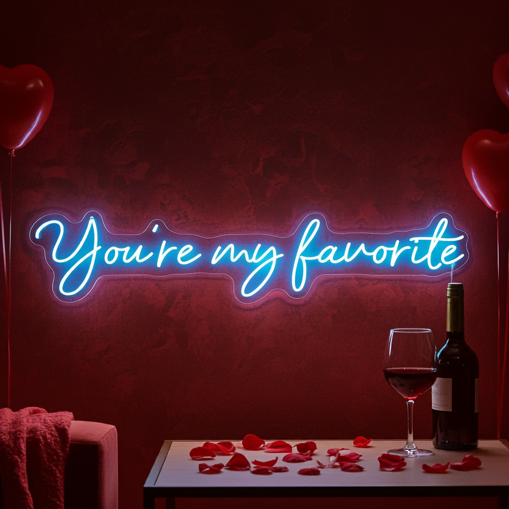 You're My Favorite Valentine's Day LED Neon Sign by LEDNeons - designed for Valentine’s celebration