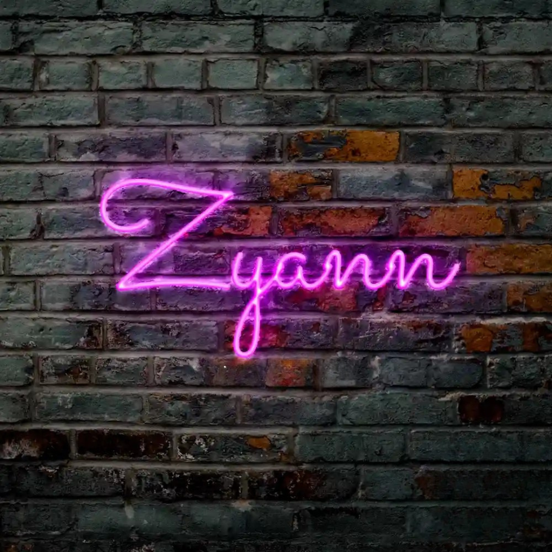 ZYANN Name LED Neon Sign by LEDNeons - Glowing and Bright personalized Neon sign 