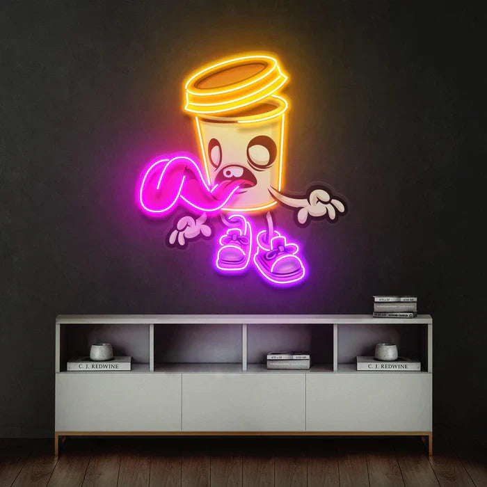Zombie Cup Halloween LED Neon Sign by LEDNeons - unique decoration  sign for haunted houses and parties.