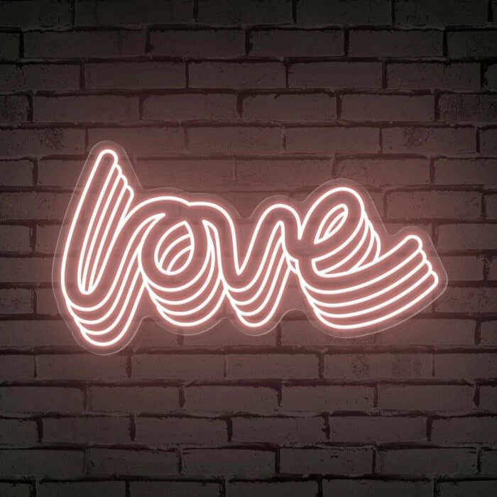Polychrome Love Word Valentine's Day LED Neon Sign by LEDNeons - symbolizing romance and joy.