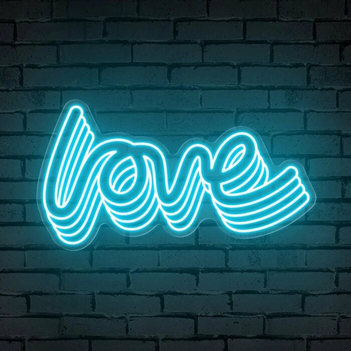 Polychrome Love Word Valentine's Day LED Neon Sign by LEDNeons - symbolizing romance and joy.