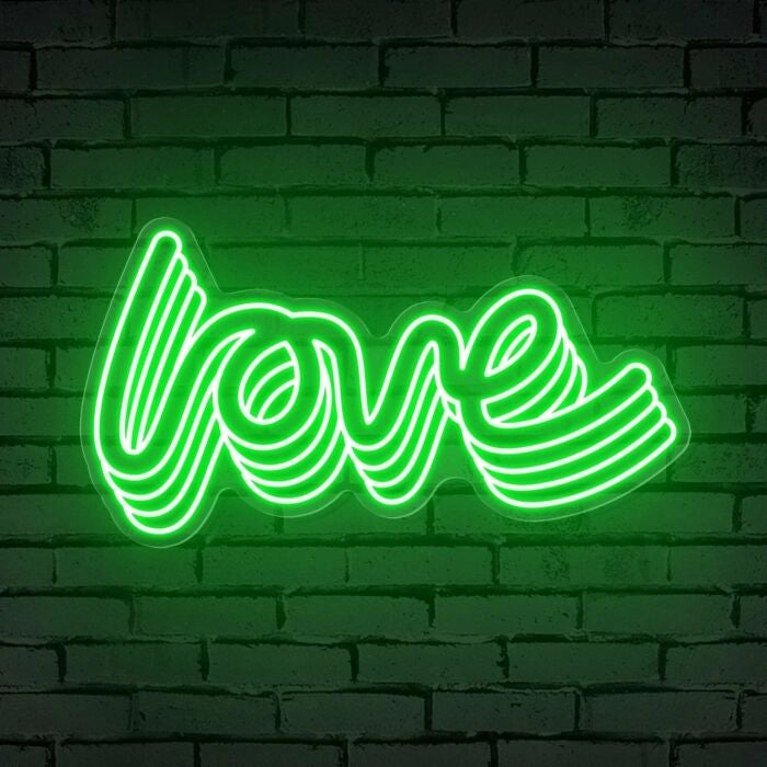 Polychrome Love Word Valentine's Day LED Neon Sign by LEDNeons - symbolizing romance and joy.