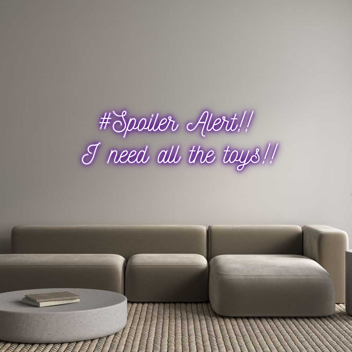 Customized Neon Sign: #Spoiler Aler...