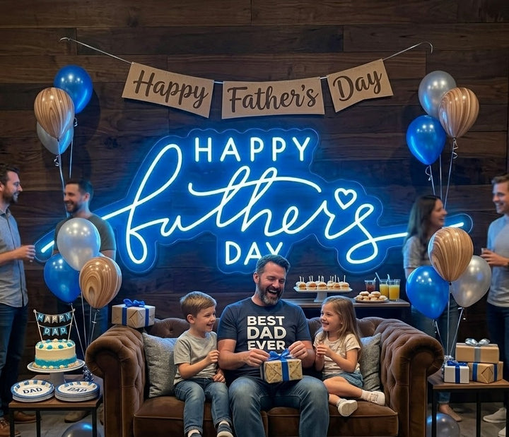 "Happy Father's Day" LED Neon Sign