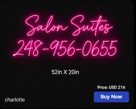 CUSTOM NEON SIGN FOR Thebeautystudiosinc