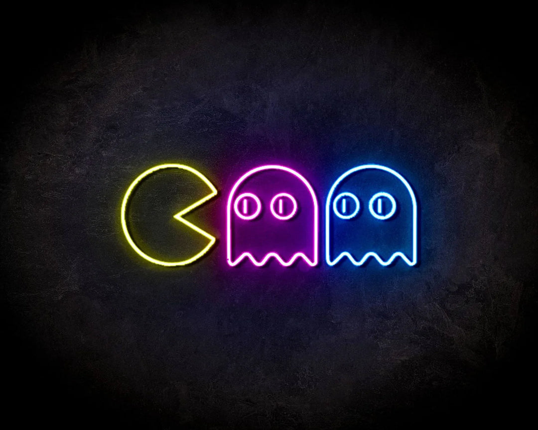Pacman and Ghosts Halloween LED Neon Sign by LEDNeon's - Transform your space with Halloween LED Neon Sign