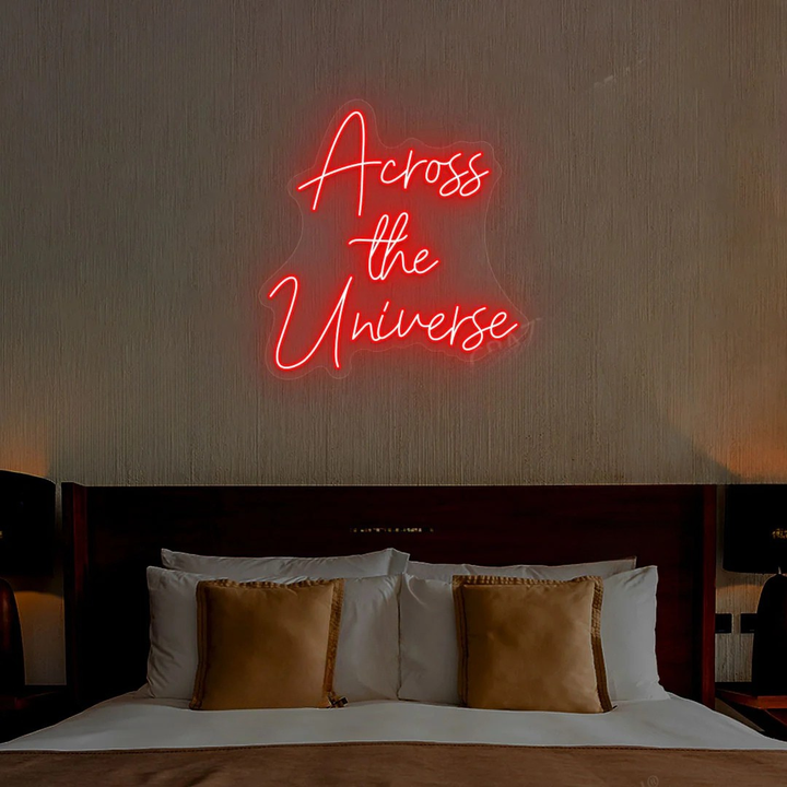 cross The Universe Valentine's Day Neon Sign by LEDNeons - creating a cozy and romantic Valentine’s ambiance.