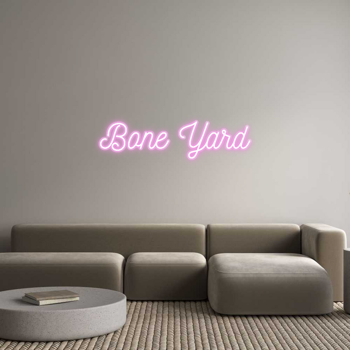 Customized Neon Sign: Bone Yard