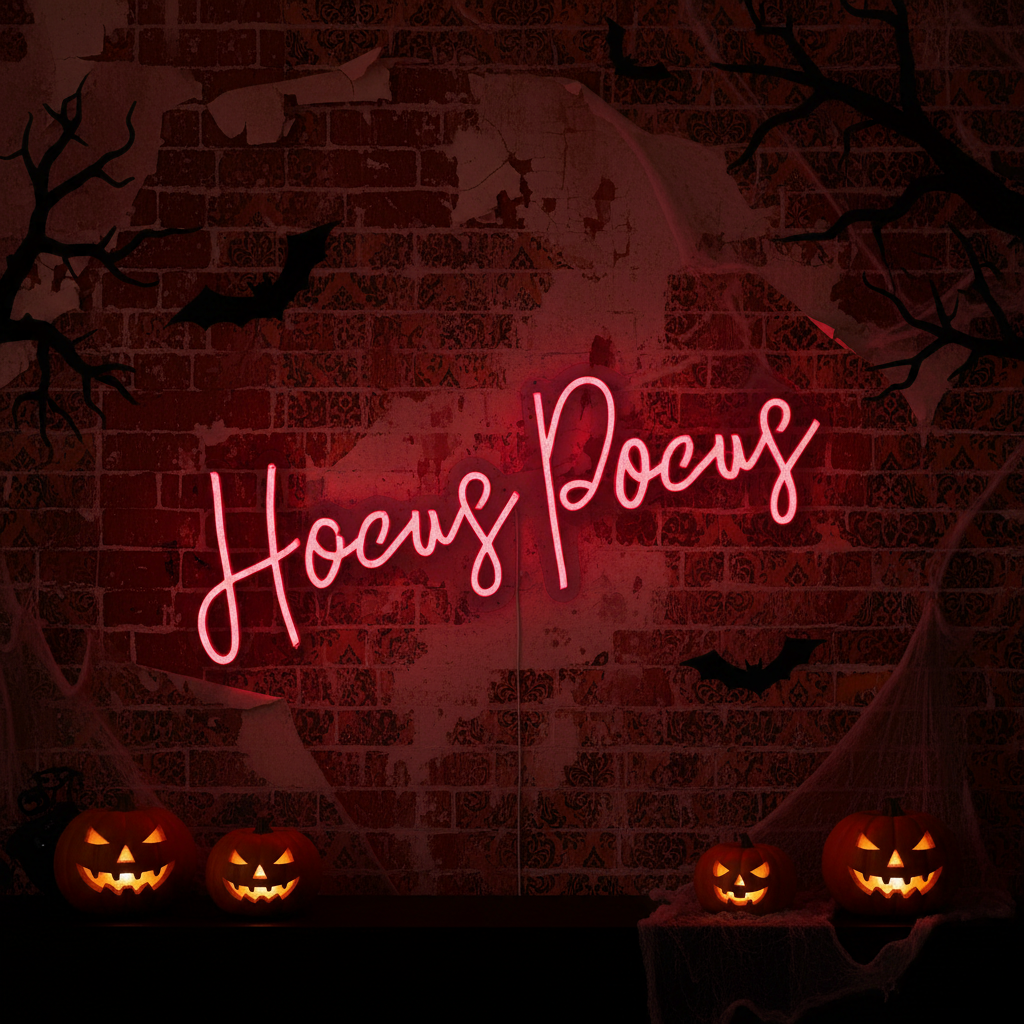 Hocus Pocus Halloween LED Neon Sign