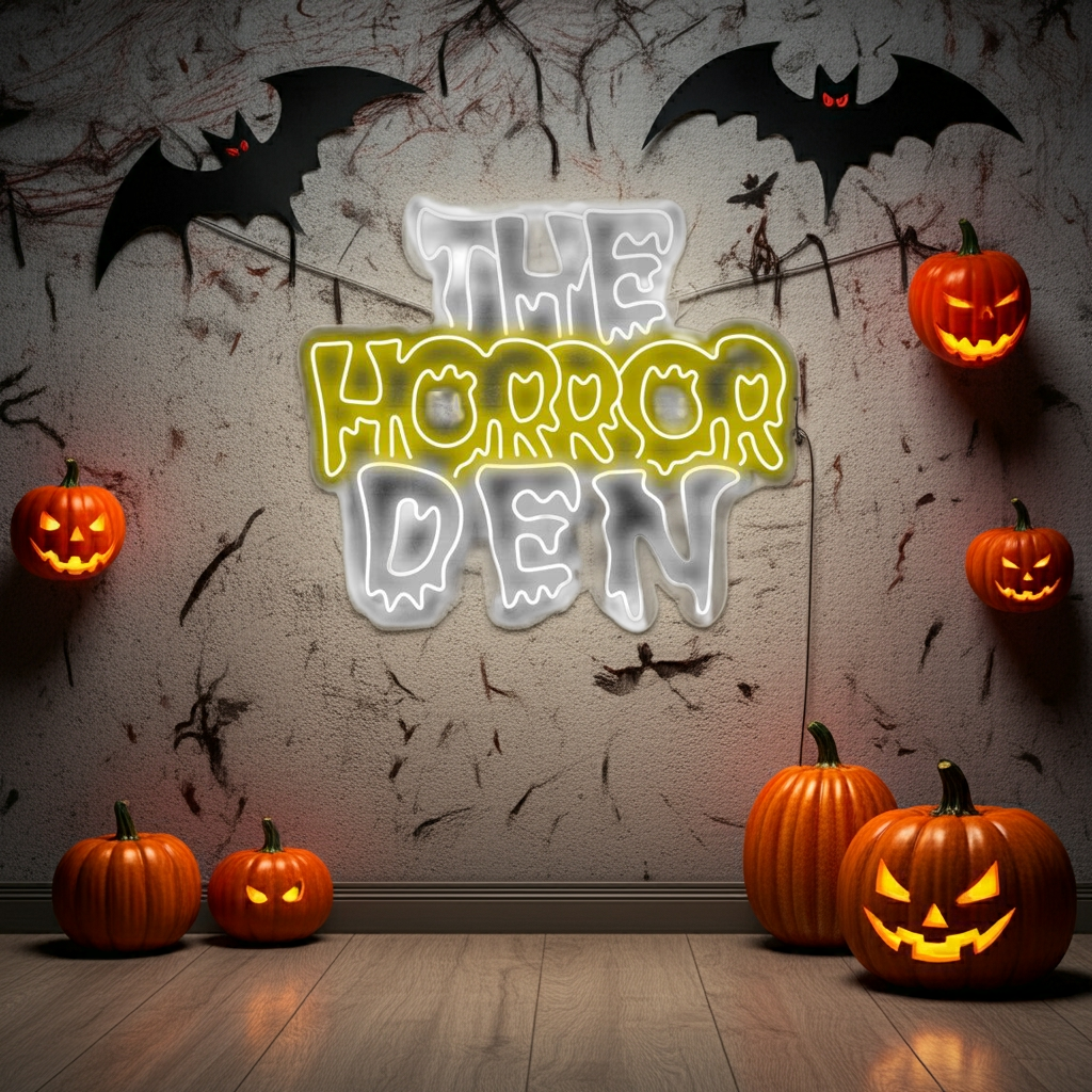 The Horror Den Halloween Neon Sign