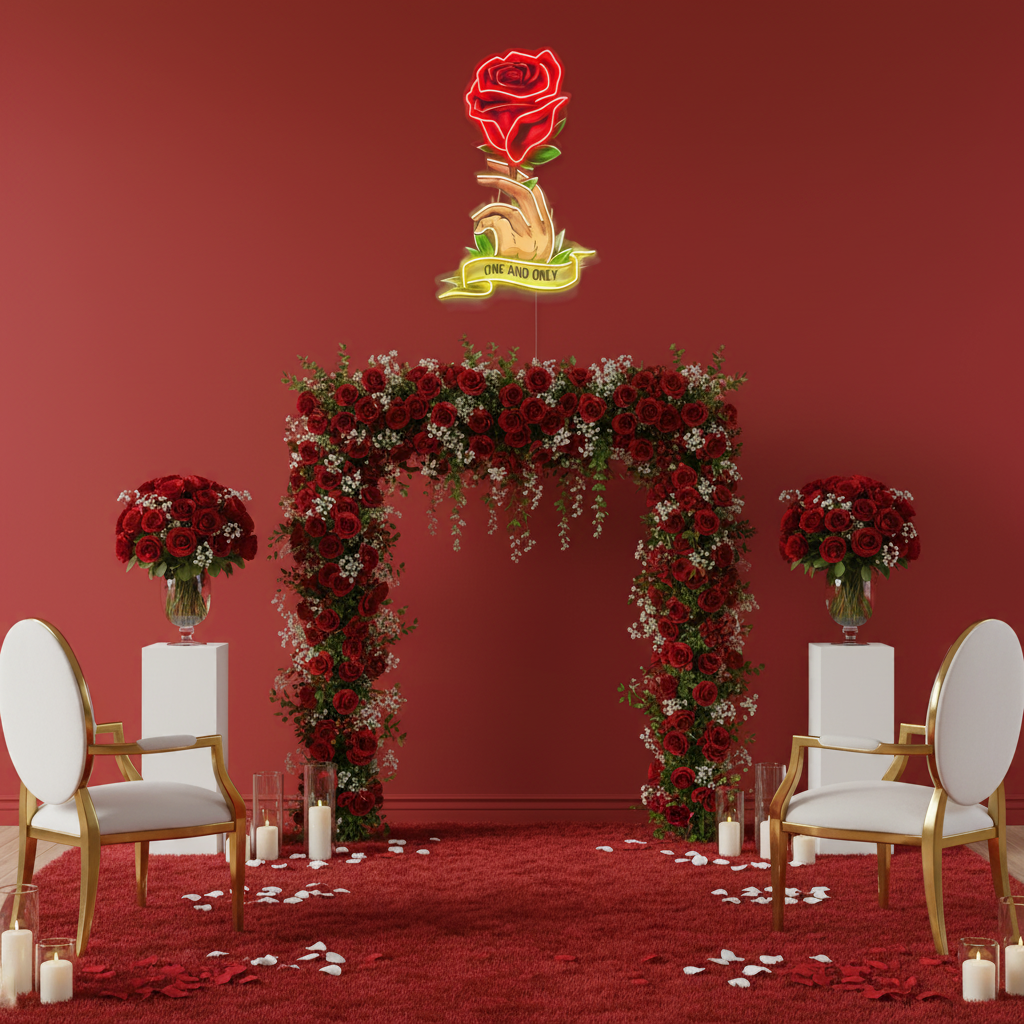 Roses Gift UV Art LED Neon Sign