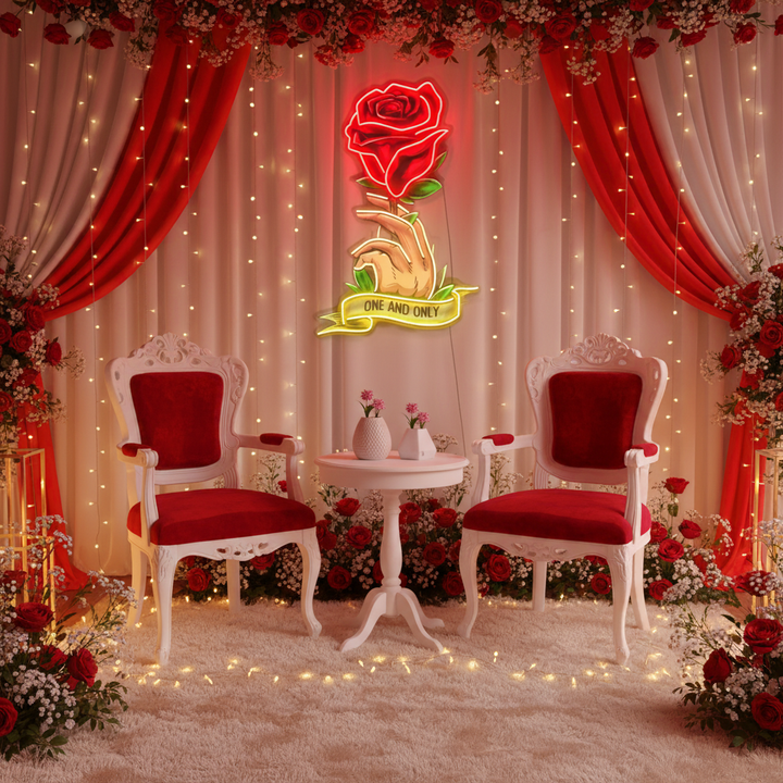 Roses Gift UV Art LED Neon Sign
