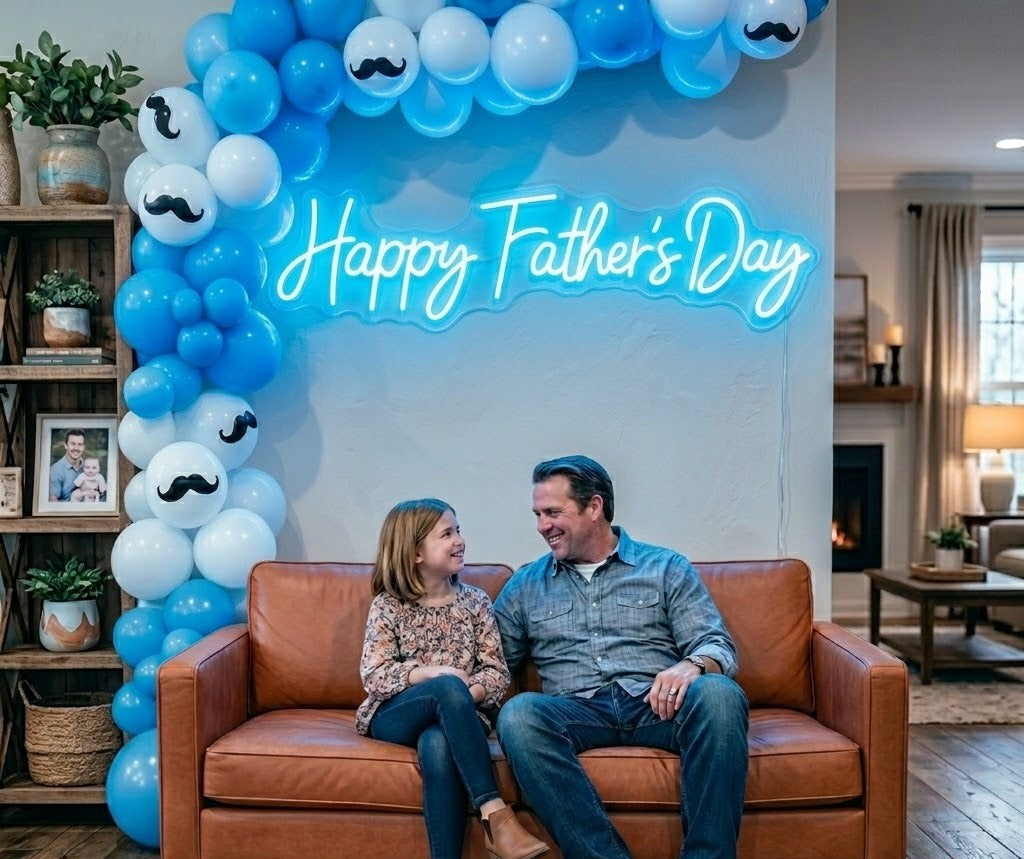 Happy Father's Day LED Neon Sign for Family Celebrations