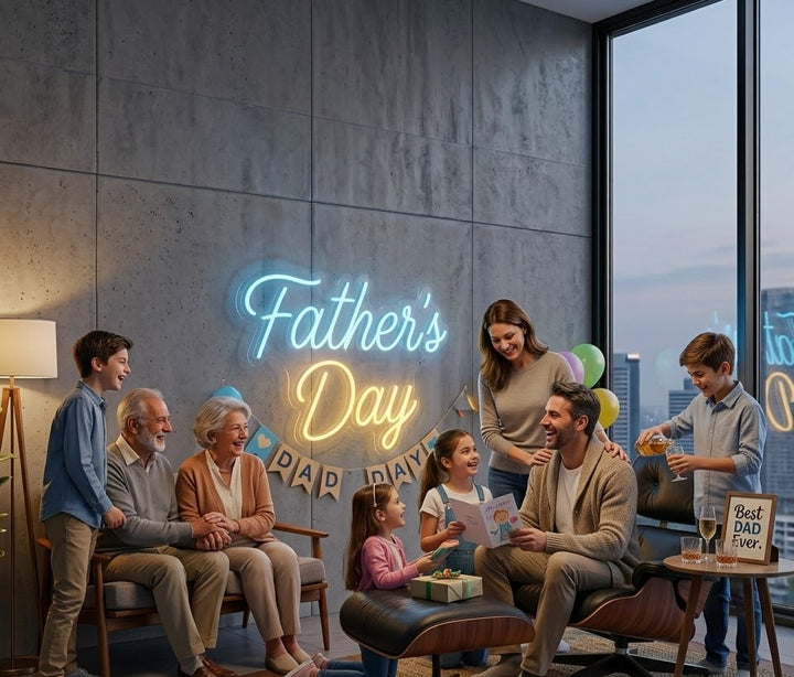 Premium Two-Tone "Father's Day" Led Neon Sign