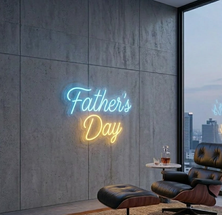 Premium Two-Tone "Father's Day" Led Neon Sign