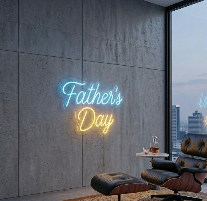 Premium Two-Tone "Father's Day" Led Neon Sign