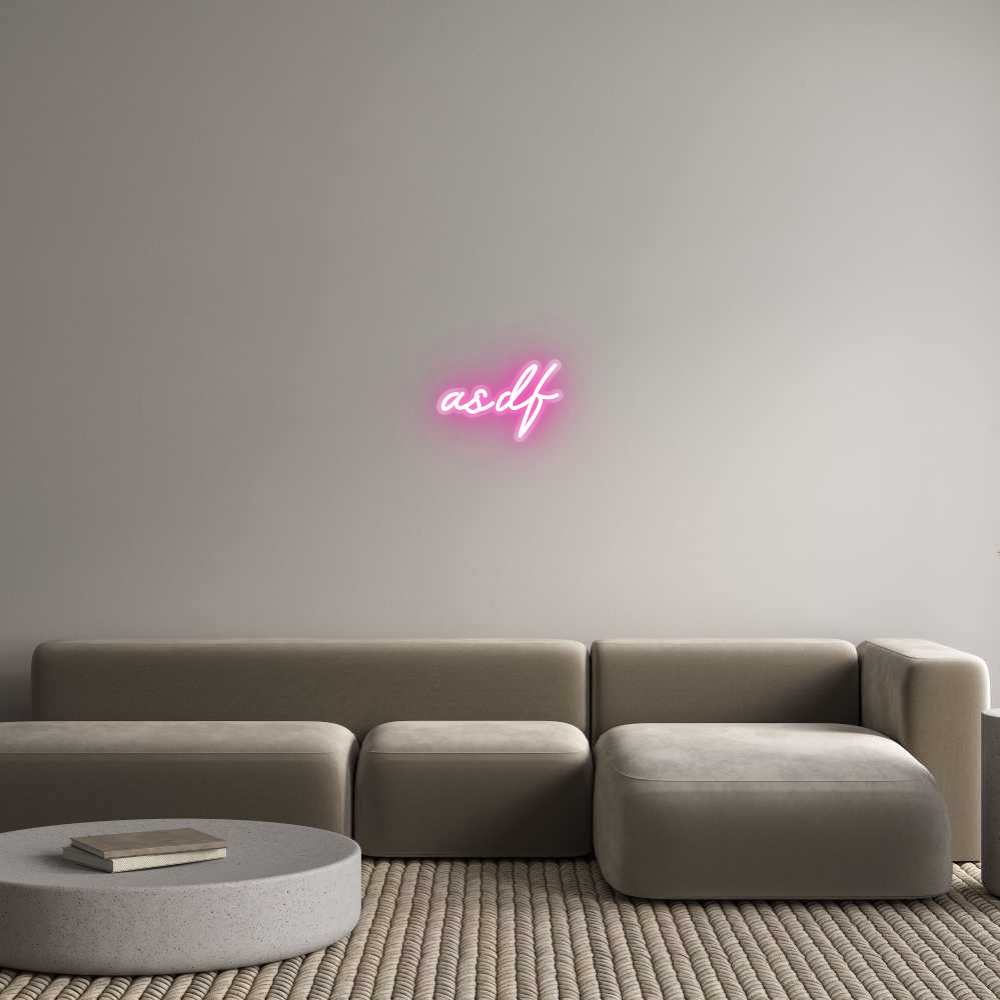 Customized Neon Sign: asdf