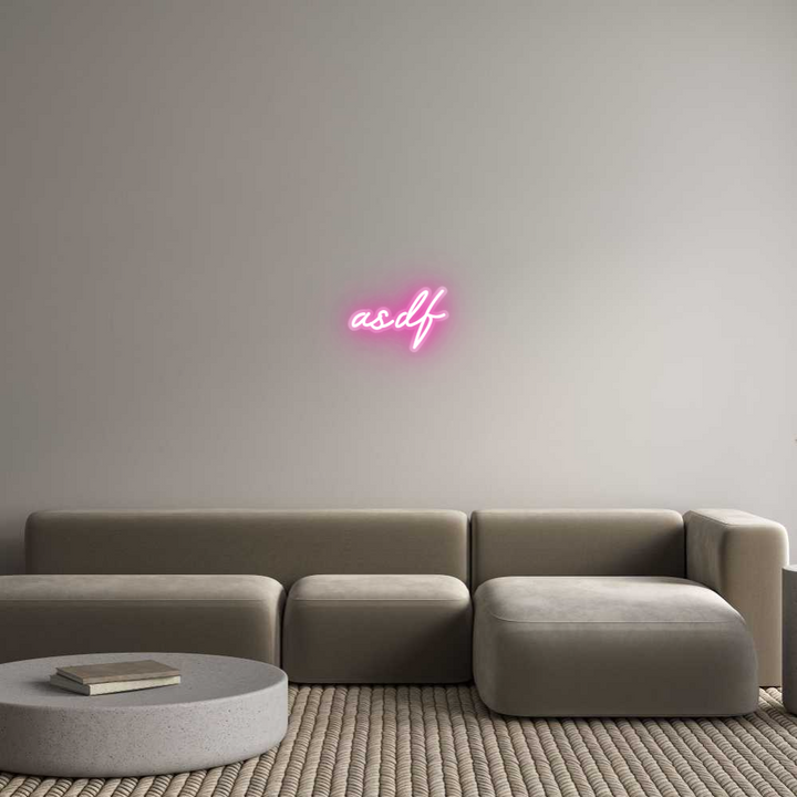 Customized Neon Sign: asdf